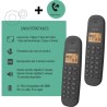 Téléphone fixe sans fil - LOGICOM - DECT ILOA 250 DUO - Noir - Sans Téléphone fixe sans fil - LOGICOM - DECT ILOA 250 DUO - Noir - Sans