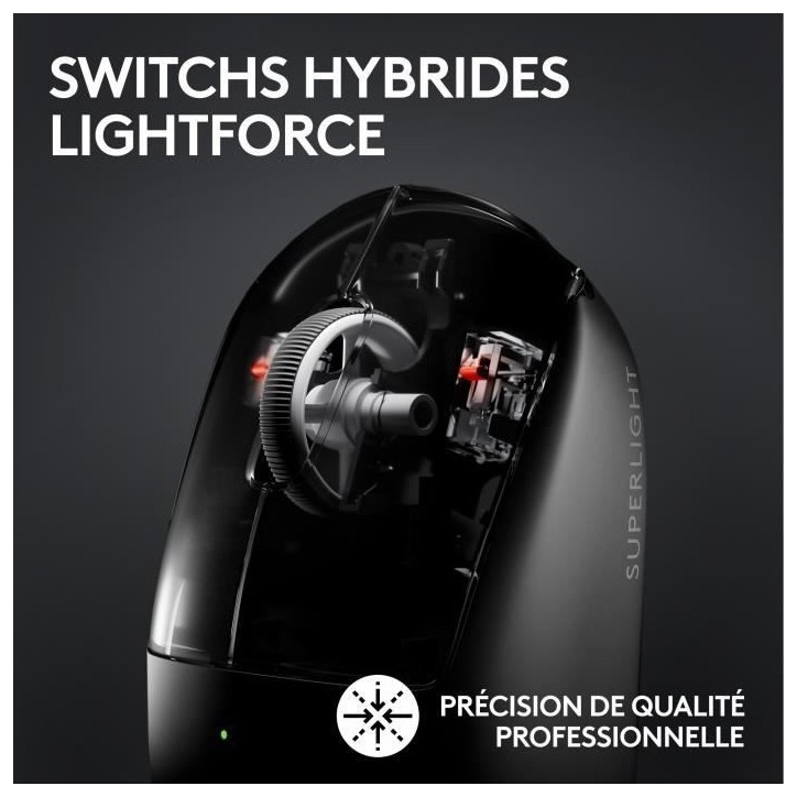 Souris gamer - Sans fil - Logitech G - Pro X Superlight 2 Lightspeed - Blanche Souris gamer - Sans fil - Logitech G - Pro X Superlight 2 Lightspeed - Blanche