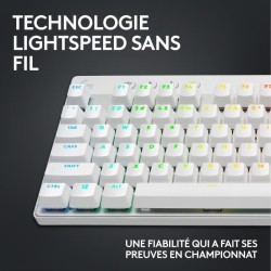 Clavier gamer - Sans fil - Logitech G - Pro X TKL Lightspeed - AZERTY