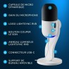 Microphone Logitech G Yeti GX gaming RVB dynamique avec LIGHTSYNC pour