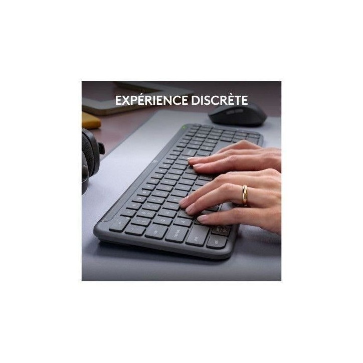Ensemble Clavier Souris - Sans fil - Logitech - MK950 Signature - AZERTY - Graphite Ensemble Clavier Souris - Sans fil - Logitech - MK950 Signature - AZERTY - Graphite