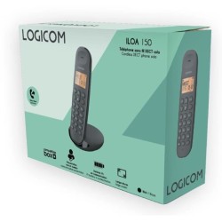 Téléphone fixe sans fil - LOGICOM - DECT ILOA 150 SOLO - Noir - Sans