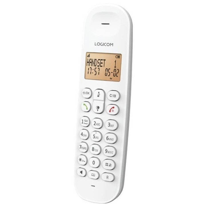 Téléphone fixe sans fil - LOGICOM - DECT ILOA 150 SOLO - Blanc - Sans répondeur Téléphone fixe sans fil - LOGICOM - DECT ILOA 150 SOLO - Blanc - Sans répondeur