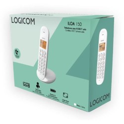 Téléphone fixe sans fil - LOGICOM - DECT ILOA 150 SOLO - Blanc - San