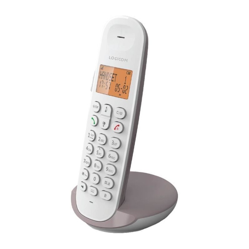 Téléphone fixe sans fil - LOGICOM - DECT ILOA 150 SOLO - Taupe - San Téléphone fixe sans fil - LOGICOM - DECT ILOA 150 SOLO - Taupe - San