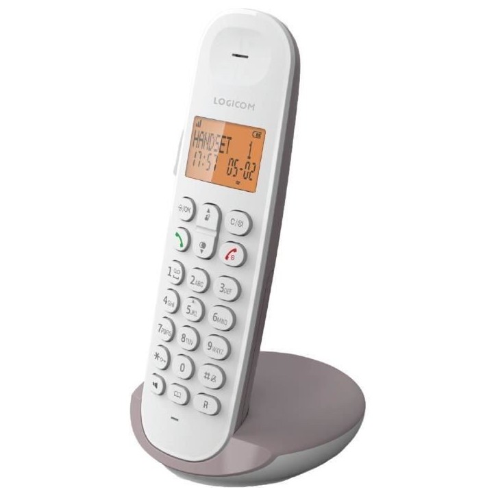 Téléphone fixe sans fil - LOGICOM - DECT ILOA 150 SOLO - Taupe - Sans répondeur Téléphone fixe sans fil - LOGICOM - DECT ILOA 150 SOLO - Taupe - Sans répondeur