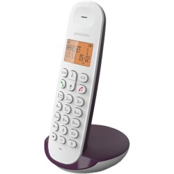 Téléphone fixe sans fil - LOGICOM - DECT ILOA 150 SOLO - Aubergine -