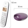 Téléphone fixe sans fil - LOGICOM - DECT ILOA 150 SOLO - Aubergine - Téléphone fixe sans fil - LOGICOM - DECT ILOA 150 SOLO - Aubergine -