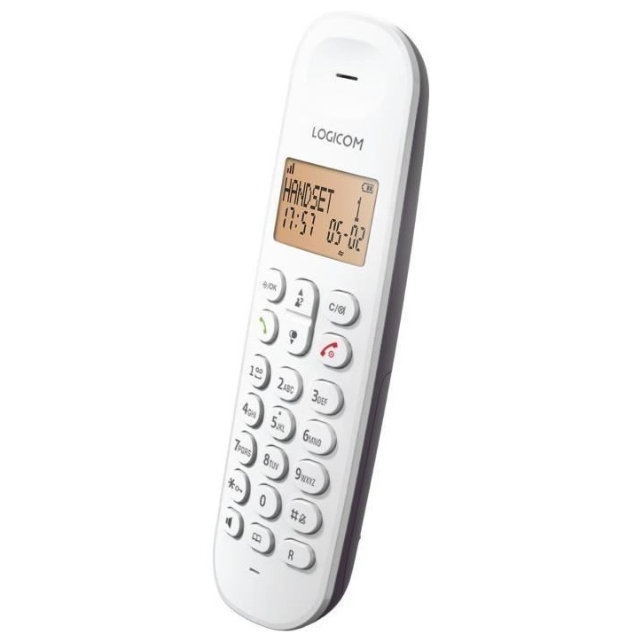 Téléphone fixe sans fil - LOGICOM - DECT ILOA 150 SOLO - Aubergine - Sans répondeur Téléphone fixe sans fil - LOGICOM - DECT ILOA 150 SOLO - Aubergine - Sans répondeur