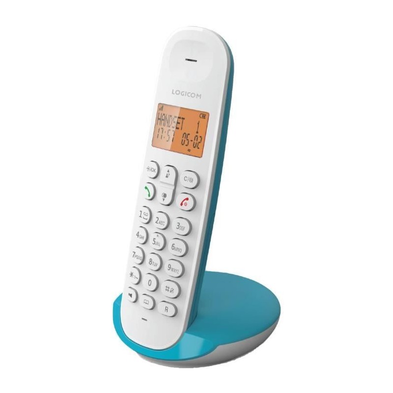 Téléphone fixe sans fil - LOGICOM - DECT ILOA 150 SOLO - Turquoise - Téléphone fixe sans fil - LOGICOM - DECT ILOA 150 SOLO - Turquoise -