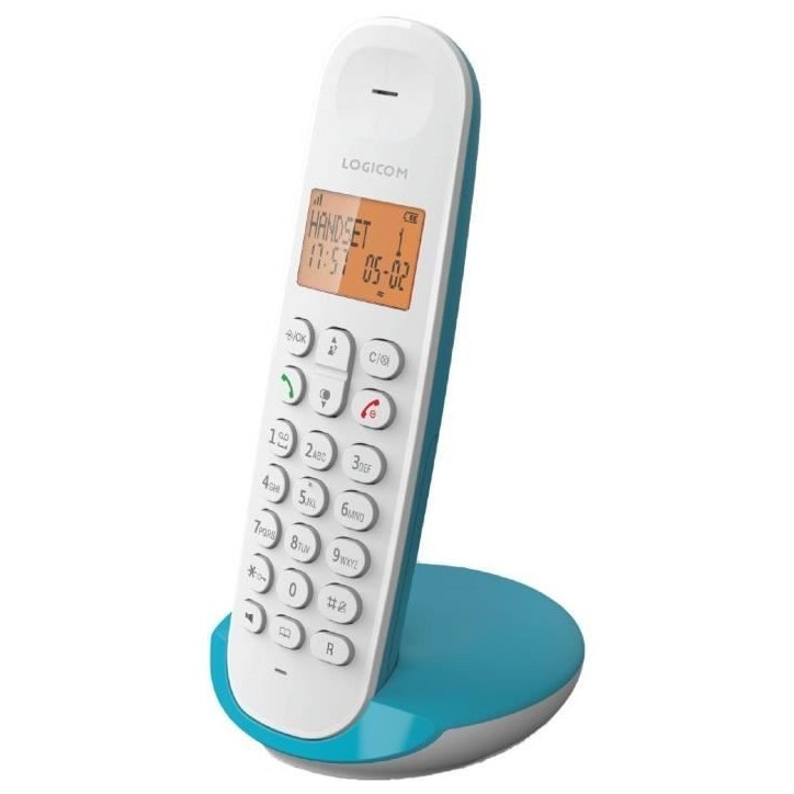 Téléphone fixe sans fil - LOGICOM - DECT ILOA 150 SOLO - Turquoise - Sans répondeur Téléphone fixe sans fil - LOGICOM - DECT ILOA 150 SOLO - Turquoise - Sans répondeur