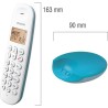 Téléphone fixe sans fil - LOGICOM - DECT ILOA 150 SOLO - Turquoise - Téléphone fixe sans fil - LOGICOM - DECT ILOA 150 SOLO - Turquoise -