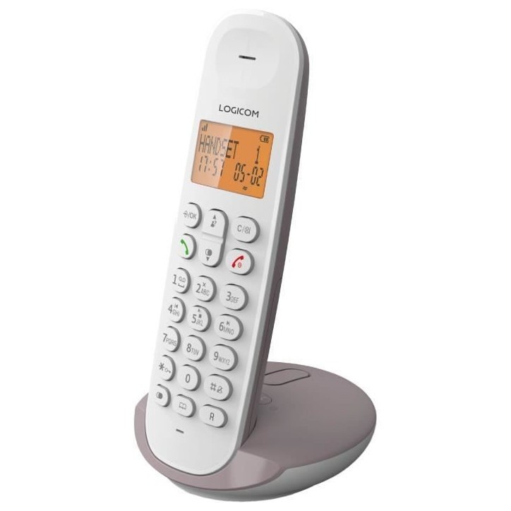 Téléphone fixe sans fil - LOGICOM - DECT ILOA 155T SOLO - Taupe - Avec répondeur Téléphone fixe sans fil - LOGICOM - DECT ILOA 155T SOLO - Taupe - Avec répondeur