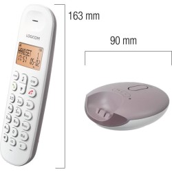 Téléphone fixe sans fil - LOGICOM - DECT ILOA 155T SOLO - Taupe - Av