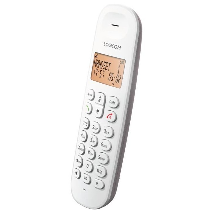 Téléphone fixe sans fil - LOGICOM - DECT ILOA 155T SOLO - Taupe - Avec répondeur Téléphone fixe sans fil - LOGICOM - DECT ILOA 155T SOLO - Taupe - Avec répondeur