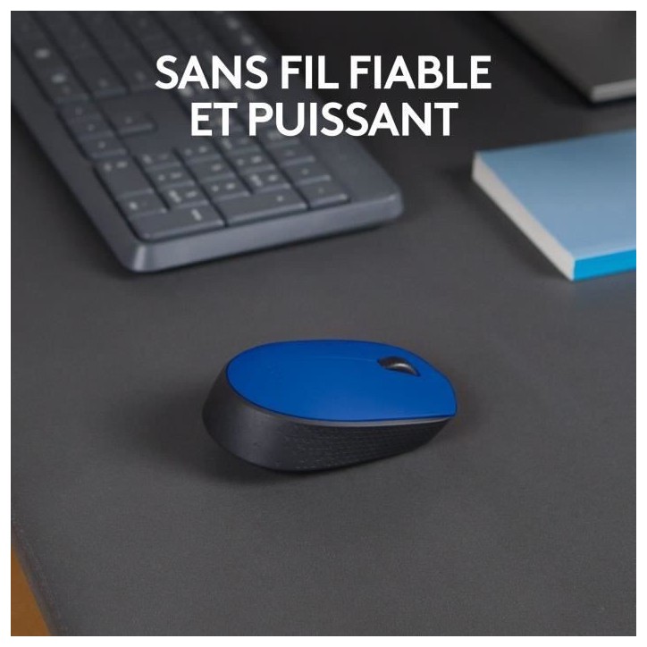 Souris - Sans Fil - Logitech - M171 - Bleu - Ambidextre
