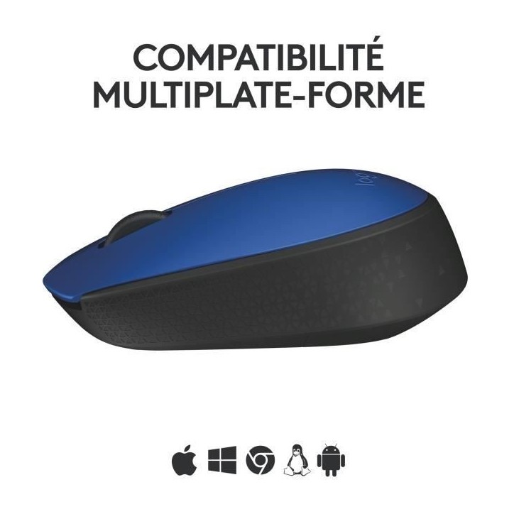 Souris - Sans Fil - Logitech - M171 - Bleu - Ambidextre