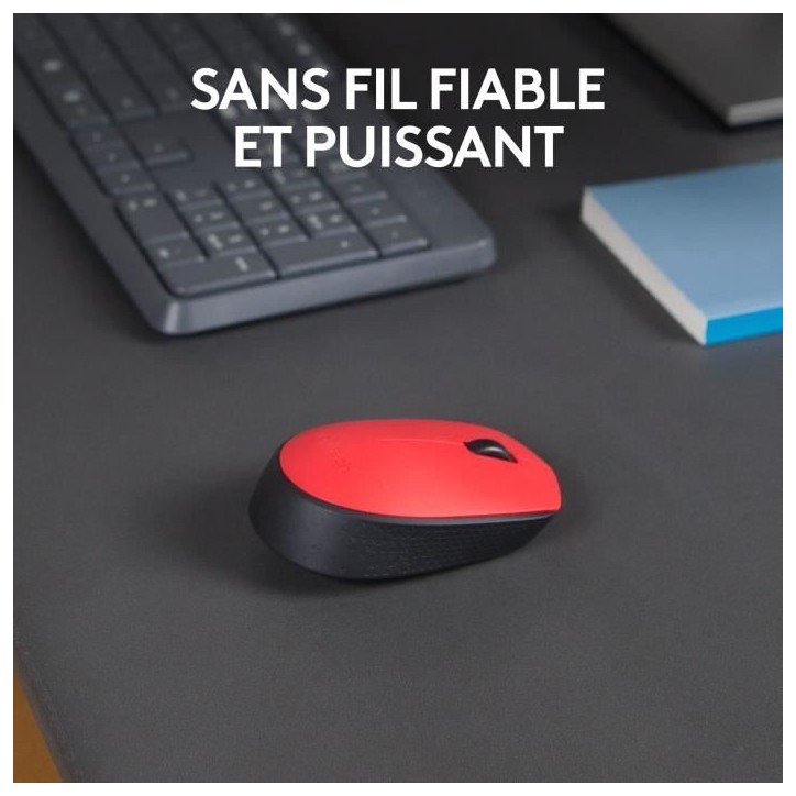 Souris - Sans Fil - Logitech - M171 - Rouge - Ambidextre