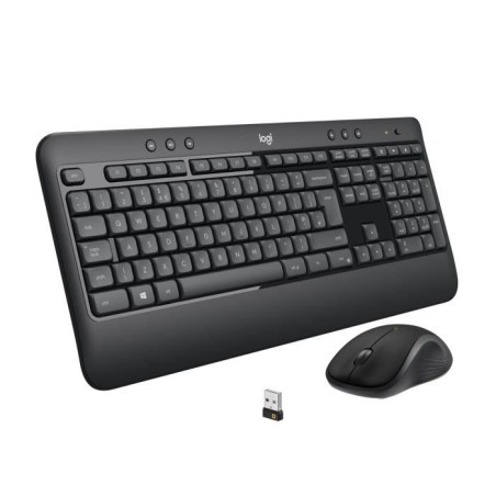 Ensemble Clavier Souris - Sans fil - Logitech - MK540 - AZERTY - Noir