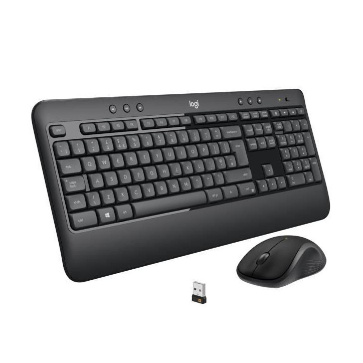 Ensemble Clavier Souris - Sans fil - Logitech - MK540 - AZERTY - Noir Ensemble Clavier Souris - Sans fil - Logitech - MK540 - AZERTY - Noir