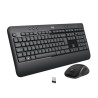 Ensemble Clavier Souris - Sans fil - Logitech - MK540 - AZERTY - Noir
