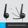 Casque - Filaire - Logitech - H390 - USB - Anti-parasite - Noir