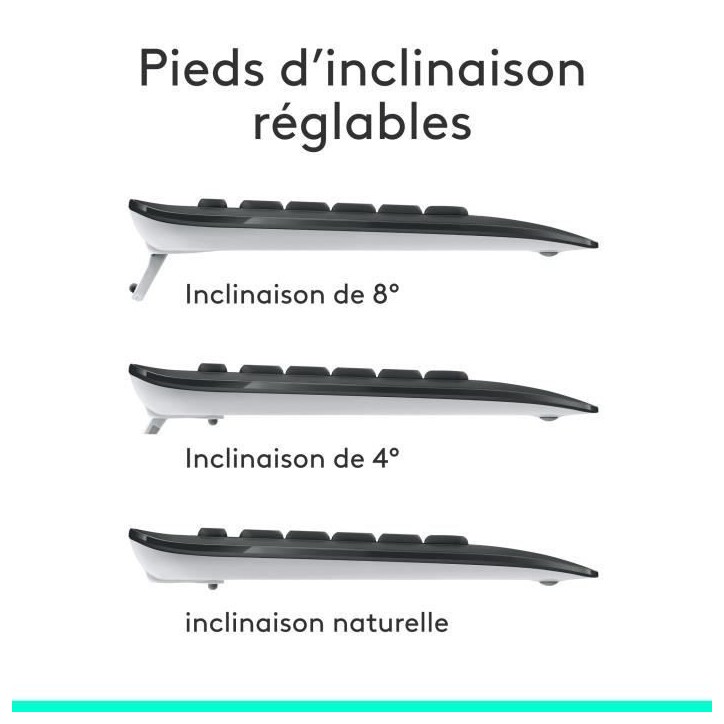Ensemble Clavier Souris - Sans fil - Logitech - MK540 - AZERTY - Noir Ensemble Clavier Souris - Sans fil - Logitech - MK540 - AZERTY - Noir