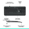 Ensemble Clavier Souris - Sans fil - Logitech - MK540 - AZERTY - Noir