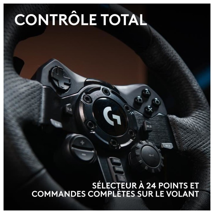 Volant de course et pédales G923 - Logitech G - Compatible PS5, PS4 et PC Volant de course et pédales G923 - Logitech G - Compatible PS5, PS4 et PC