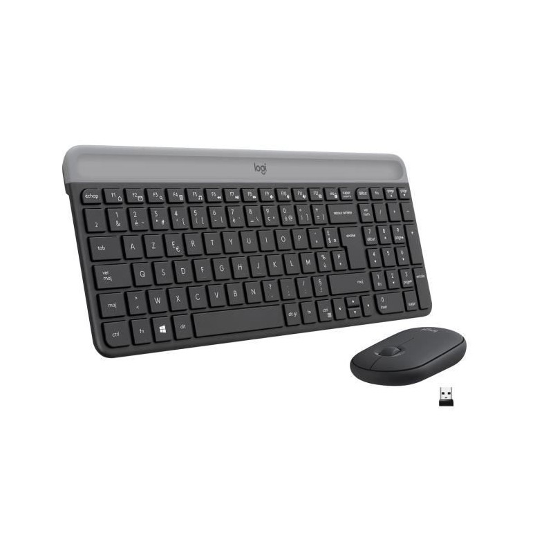 Ensemble Clavier Souris - Sans fil - Logitech - MK470 Slim - Silencieu