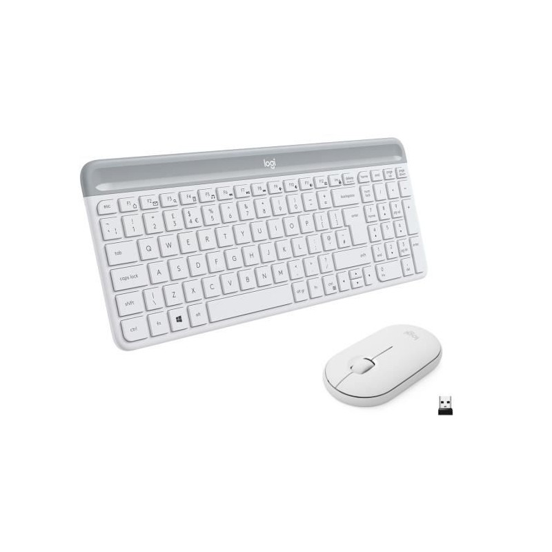 Ensemble Clavier Souris - Sans fil - Logitech - MK470 Slim - Silencieu