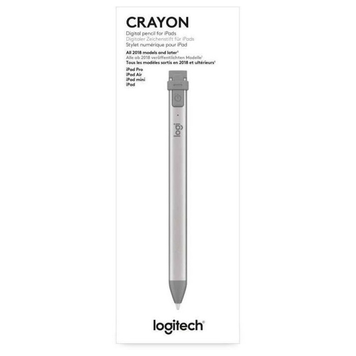 Stylet Numérique Polyvalent - LOGITECH - Pour iPad (tous les modeles 2018 et versions ultérieures) - Gris Stylet Numérique Polyvalent - LOGITECH - Pour iPad (tous les modeles 2018 et versions ultérieures) - Gris
