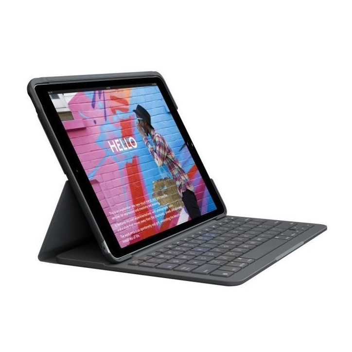 Etui clavier - Logitech - Slim Folio - AZERTY - Pour iPad 10.2 (7e, 8e, 9e génération) - Gris Etui clavier - Logitech - Slim Folio - AZERTY - Pour iPad 10.2 (7e, 8e, 9e génération) - Gris