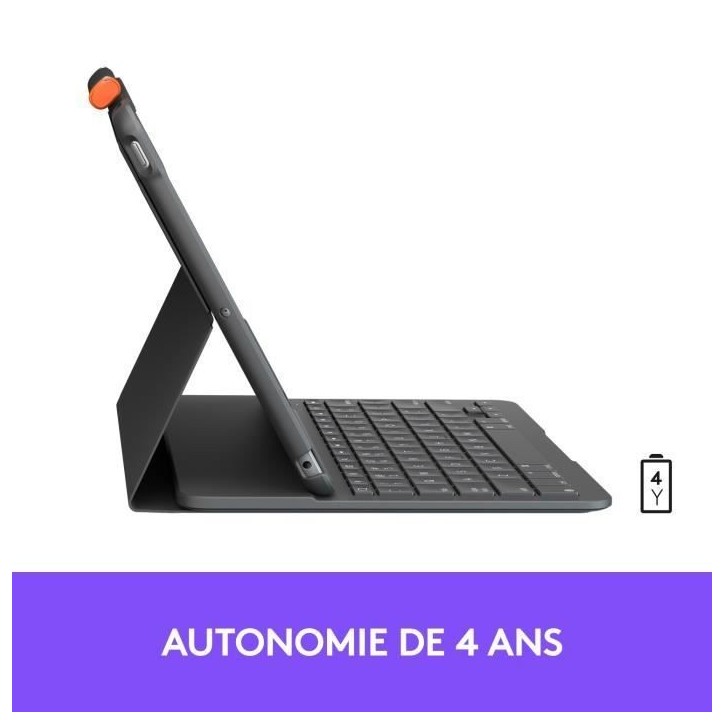 Etui clavier - Logitech - Slim Folio - AZERTY - Pour iPad 10.2 (7e, 8e, 9e génération) - Gris Etui clavier - Logitech - Slim Folio - AZERTY - Pour iPad 10.2 (7e, 8e, 9e génération) - Gris