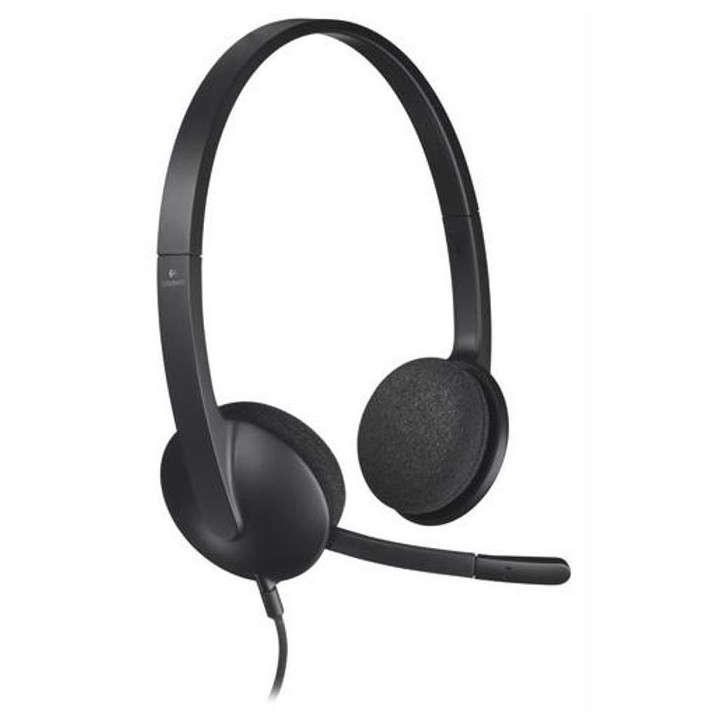 Casque - Filaire - Logitech - H340 - USB - Anti-parasite - Noir Casque - Filaire - Logitech - H340 - USB - Anti-parasite - Noir