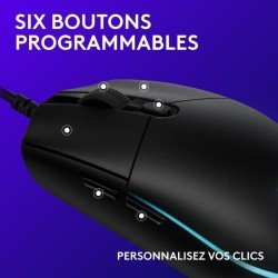 Souris gamer - Filaire - Logitech G - G203 - Noir