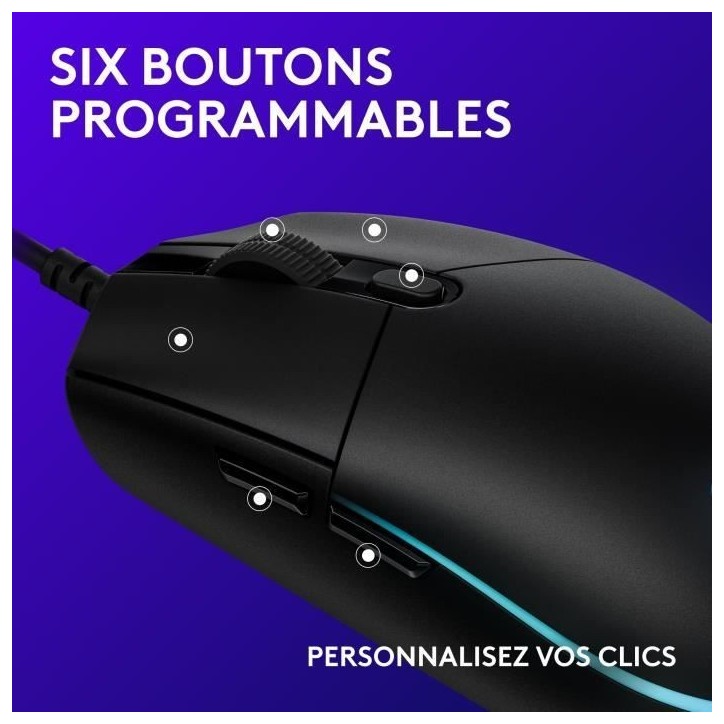 Souris gamer - Filaire - Logitech G - G203 - Noir Souris gamer - Filaire - Logitech G - G203 - Noir