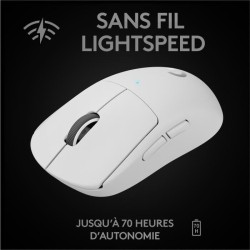 Souris gamer - Sans fil - Logitech G - G Pro X Superlight - Blanc
