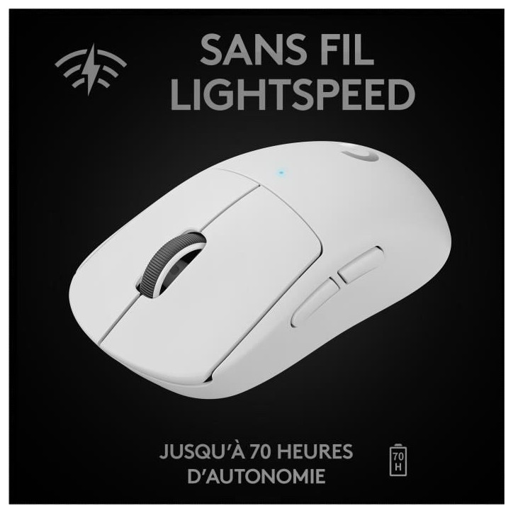 Souris gamer - Sans fil - Logitech G - G Pro X Superlight - Blanc Souris gamer - Sans fil - Logitech G - G Pro X Superlight - Blanc