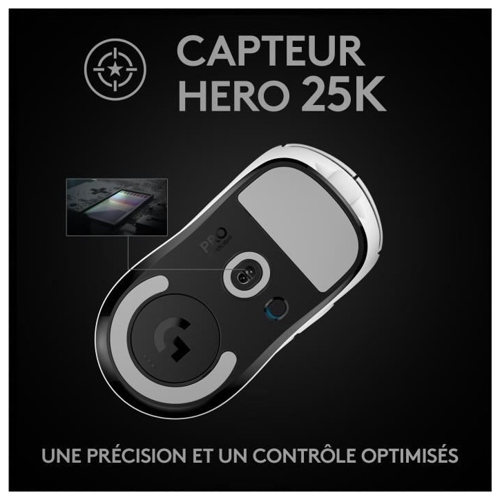 Souris gamer - Sans fil - Logitech G - G Pro X Superlight - Blanc Souris gamer - Sans fil - Logitech G - G Pro X Superlight - Blanc