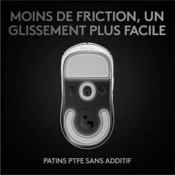 Souris gamer - Sans fil - Logitech G - G Pro X Superlight - Blanc