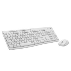 Ensemble Clavier Souris - Sans fil - Logitech - MK295 - AZERTY - Blanc