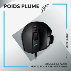 Souris gamer - Filaire - Logitech G - G502 X - Noir