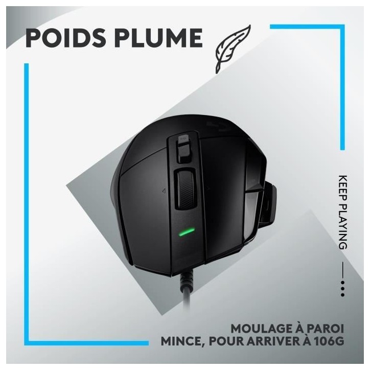 Souris gamer - Filaire - Logitech G - G502 X - Noir Souris gamer - Filaire - Logitech G - G502 X - Noir