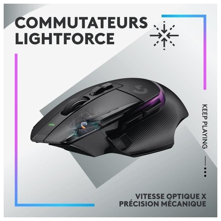 Souris gamer - Sans fil - Logitech G - G502 X Plus - Noir Souris gamer - Sans fil - Logitech G - G502 X Plus - Noir