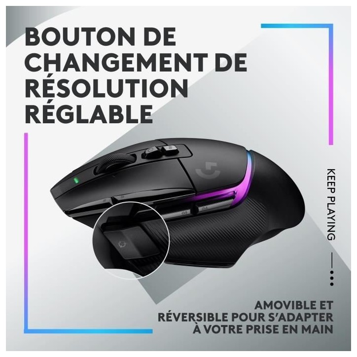 Souris gamer - Sans fil - Logitech G - G502 X Plus - Noir Souris gamer - Sans fil - Logitech G - G502 X Plus - Noir