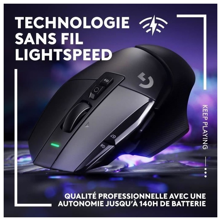 Souris gamer - Sans fil - Logitech G - G502 X Lightspeed - Noir