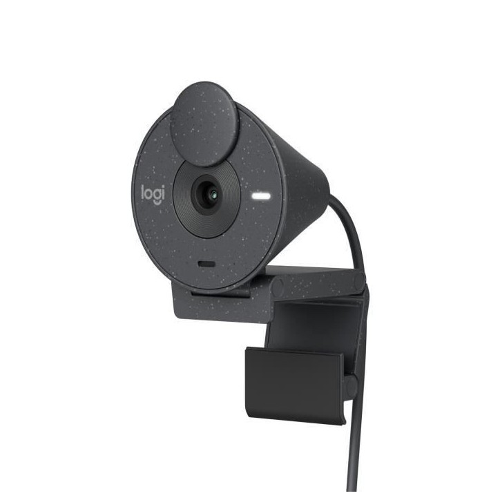 Webcam - Full HD 1080p - Logitech - Brio 300 - Microphone intégré - Graphite