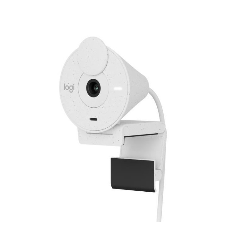 Webcam - Full HD 1080p - Logitech - Brio 300 - Microphone intégré - Blanc Webcam - Full HD 1080p - Logitech - Brio 300 - Microphone intégré - Blanc