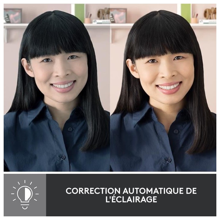 Webcam - Full HD 1080p - Logitech - Brio 300 - Microphone intégré - Blanc Webcam - Full HD 1080p - Logitech - Brio 300 - Microphone intégré - Blanc